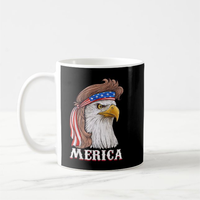 Taza De Café Eagle Mullet 4 De Julio Estados Unidos Bandera Ame (Izquierda)