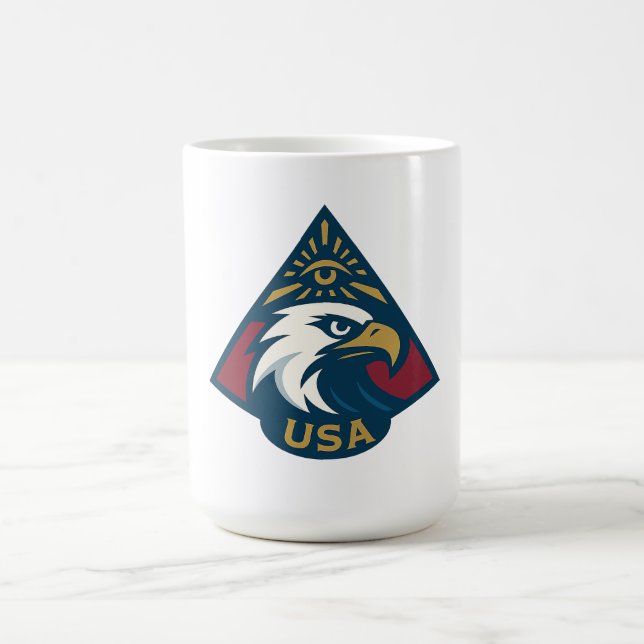 Taza De Café Eagle Pyramid Emblem - Ojo de providencia (Centro)
