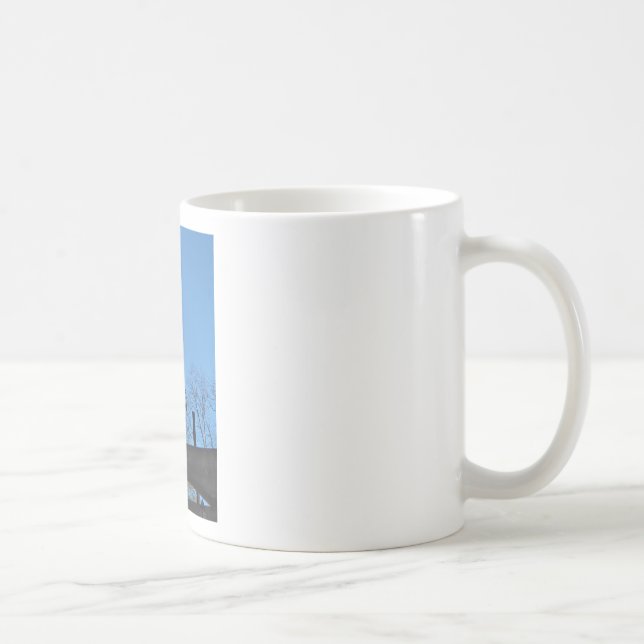 Taza De Café Eagle y Arrow Weather Vane cielo azul (Derecha)