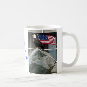 Taza De Café Eagle y bandera
