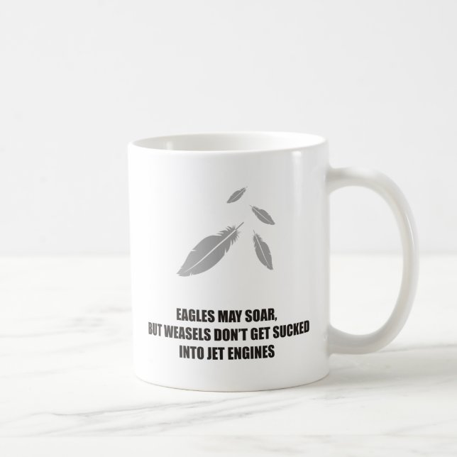 Taza De Café Eagles puede elevarse solamente las comadrejas (Derecha)