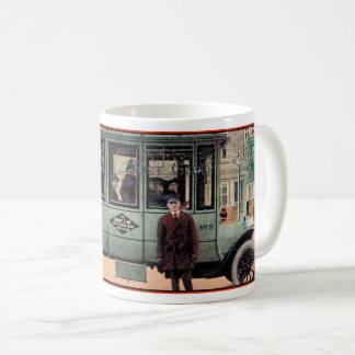 TAZA DE CAFÉ EARLY 20TH CENTURY IMAGE W/STAMP COLLAGE