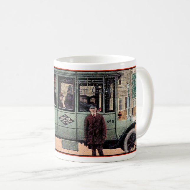 TAZA DE CAFÉ EARLY 20TH CENTURY IMAGE W/STAMP COLLAGE (Anverso derecho)