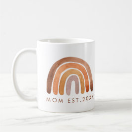 Taza De Café Earthy Tone Boho Rainbow Mom