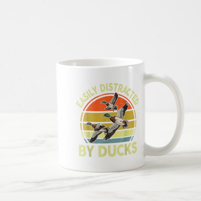 Taza De Café Easily Distracted Duck Hunting Gift Dad Hunter Son (Derecha)