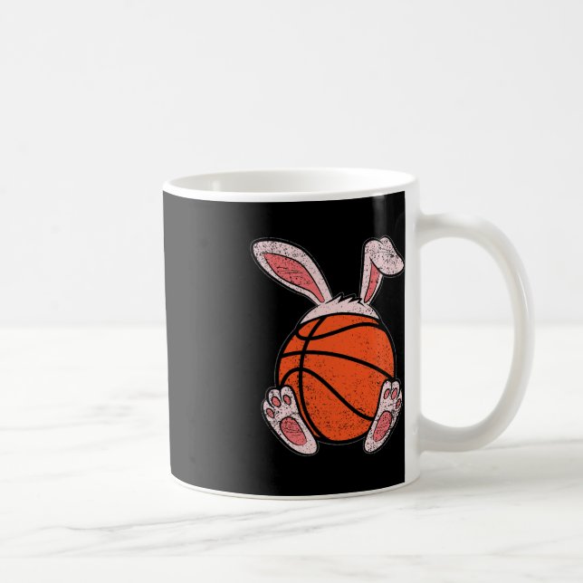 Taza De Café Easter Basketball Lover Bunny Ears Ball Cubi Rabbi (Derecha)