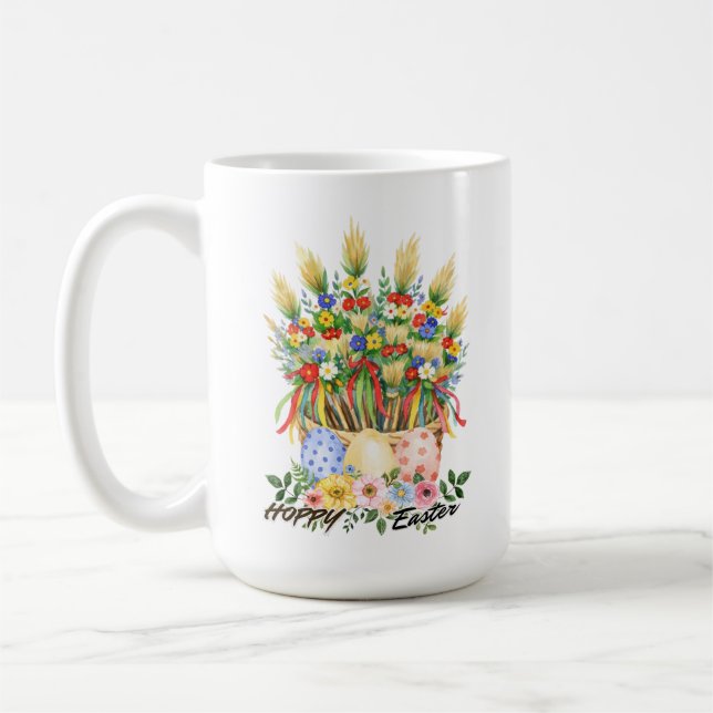 Taza De Café Easter Blessings-Hoppy Easter Coffee Mug (Izquierda)