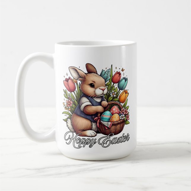 Taza De Café Easter Blessings-Hoppy Easter Coffee Mug (Izquierda)