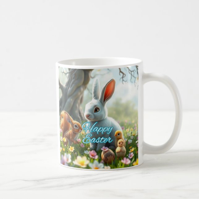 Taza De Café Easter Bunny Spring (Derecha)