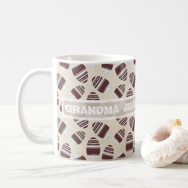 Taza De Café Easter Chocolate Egg Pattern (Con donut)
