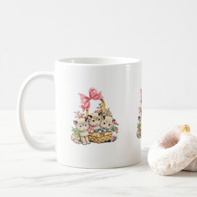 Taza De Café Easter Mugs Kitten (Con donut)