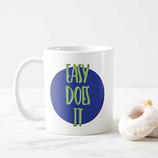 Taza De Café Easy It Recovery Slogan Mug (Con donut)