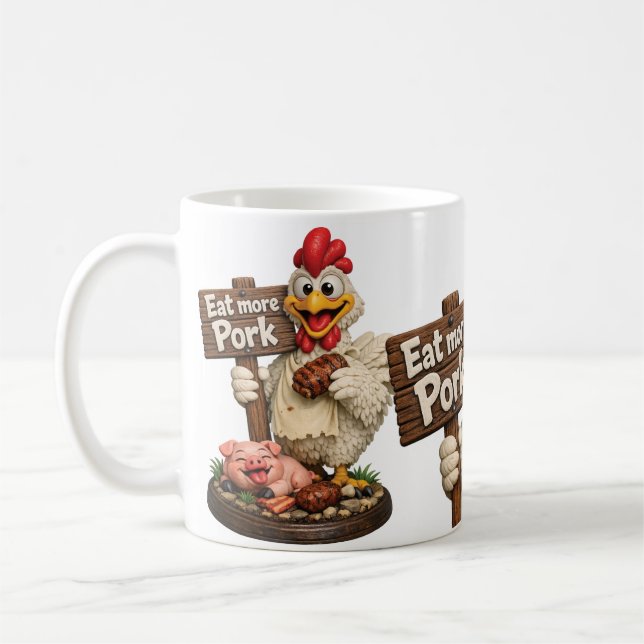 Taza De Café Eat More Pork (Izquierda)