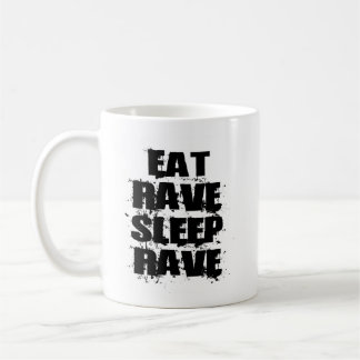 TAZA DE CAFÉ EAT-RAVE-SLEEP-RAVE, EAT-RAVE-SLEEP-RAVE