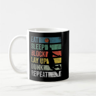 Taza De Café Eat Sleep Basketball Repeat T-Shirt
