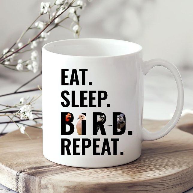 Taza De Café Eat Sleep Bird Repeat Bird Watching (The best mug for the avid birder in your life. An inexpensive, personal gift for any birdwatcher!)