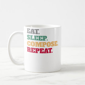 Taza De Café Eat Sleep Compose Repeat Gift Idea Composer