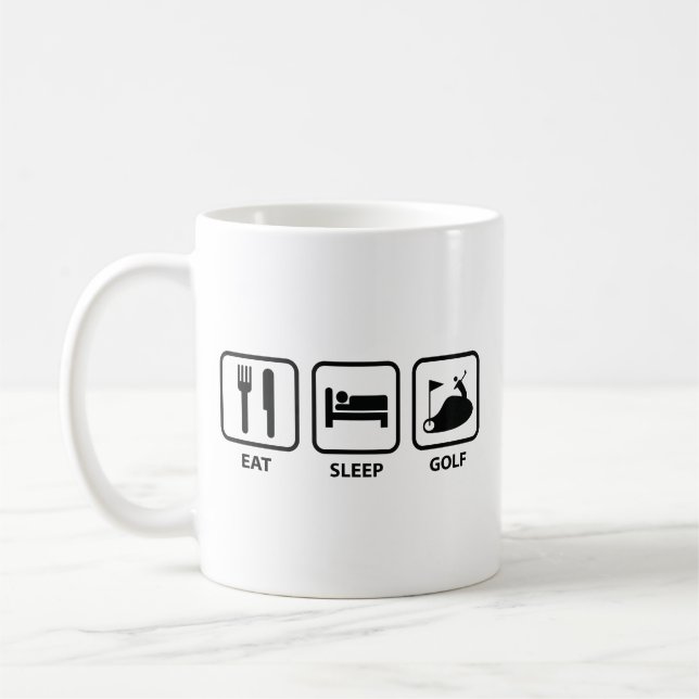 Taza De Café Eat Sleep Golf Coffee Mug (Izquierda)