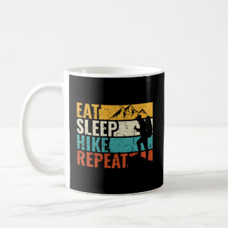 Taza De Café Eat Sleep Hike Repeat Camg Senderismo