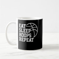 Eat Sleep Hoops Repeat Funny Saying Quote Basketba