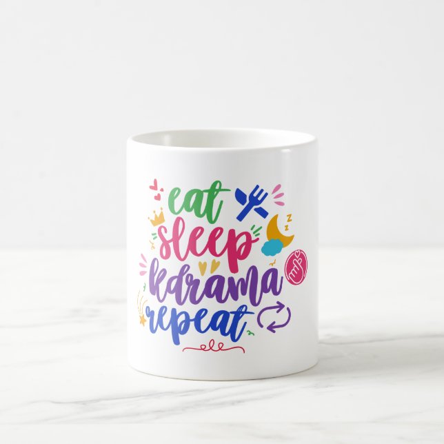 Taza De Café Eat Sleep Kdrama Repeat - Funny Kdrama (Centro)