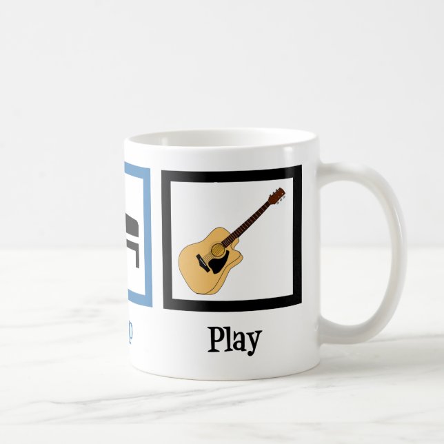 Taza De Café Eat Sleep Play Guitar (Derecha)