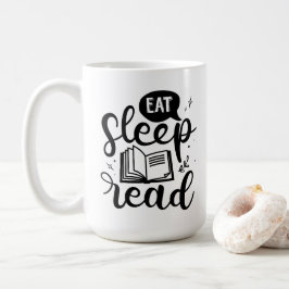 Taza De Café Eat Sleep Read Book Lover