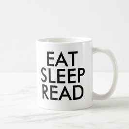 Taza De Café Eat Sleep Read mug | Mug de eslóganes para libros 