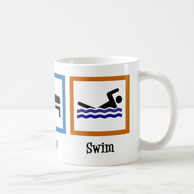 Taza De Café Eat Sleep Swim (Derecha)