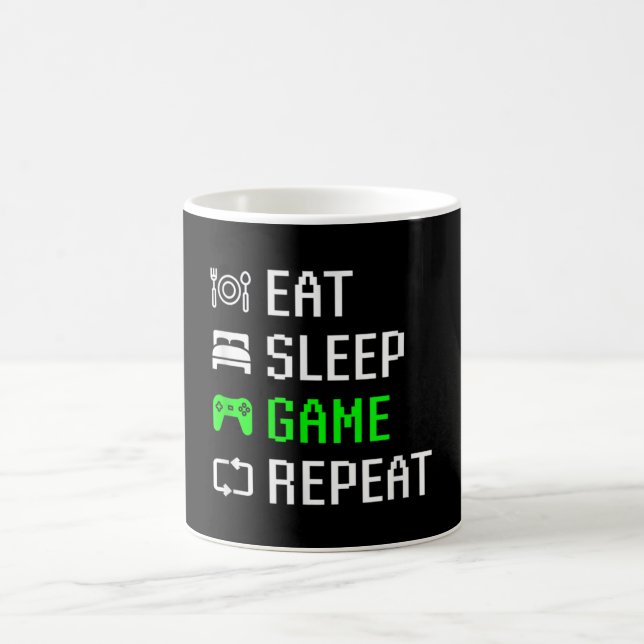 Taza De Café Eat Sleep Video Game Repetir juegos divertidos de  (Centro)