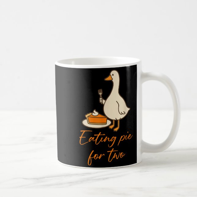 Taza De Café Eating E For Two Thanksgiving Pregnancy Announceme (Derecha)