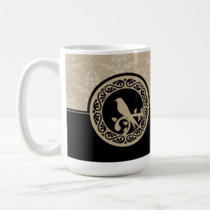 Taza De Café Ebony Lovebird Damask Coffee Mug
