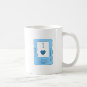 Taza De Café ebooks del corazón i (azules)