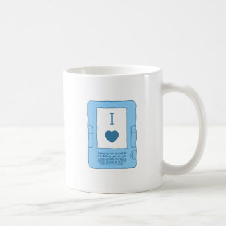 Taza De Café ebooks del corazón i (azules)