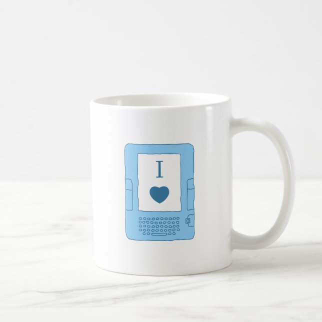 Taza De Café ebooks del corazón i (azules) (Derecha)