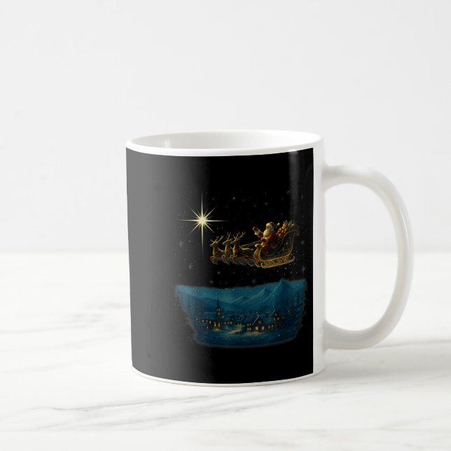 Taza De Café Ec Santa Sleigh With And Stars  (Derecha)