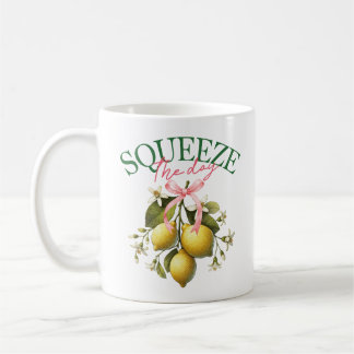 Taza De Café Echar el sol al día: limón vintage botánico