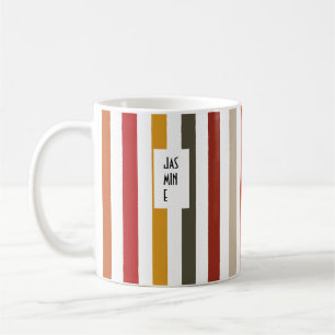 Taza De Café Echo Trails Custom Name Mug - Earthy Hues