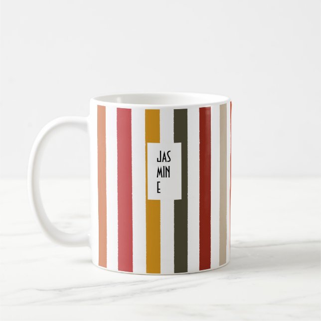 Taza De Café Echo Trails Custom Name Mug - Earthy Hues (Izquierda)