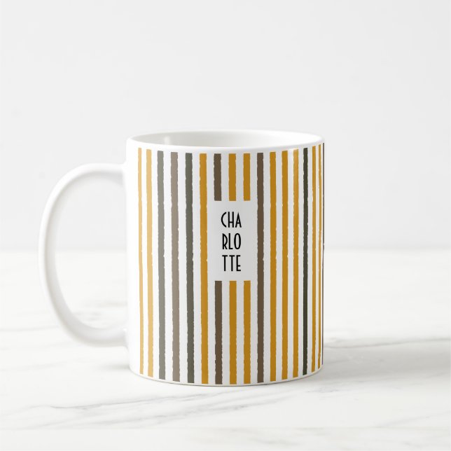 Taza De Café Echo Trails Custom Name Mug - Mustard Yellows (Izquierda)