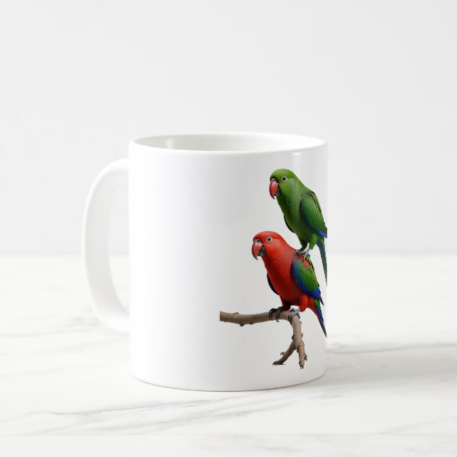 Taza De Café Eclectus Parrots (Anverso izquierdo)
