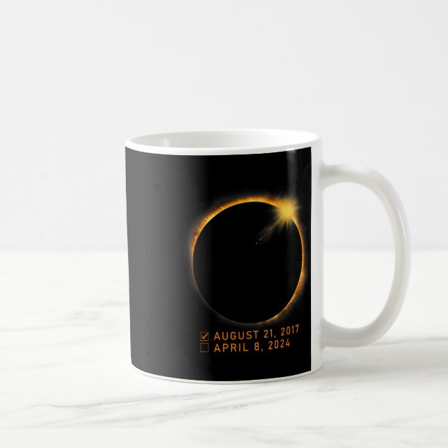 Taza De Café Eclipse Checklist Total Eclipse Solar 8 de abril d (Derecha)