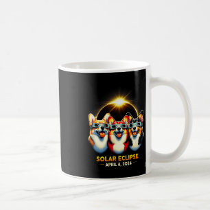 Taza De Café Eclipse Corgi Con Gles Abril 8 2024 Totalidad