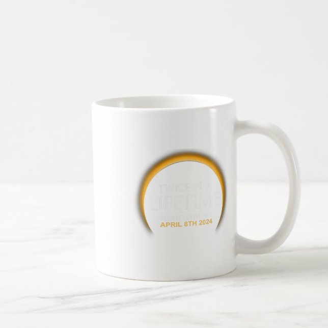 Taza De Café Eclipse Dos Veces En Eclipse Solar 2024 (Derecha)