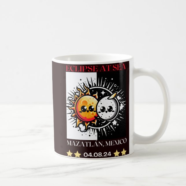 Taza De Café Eclipse en Sea Mazatlán, México Total Eclips Solar (Derecha)