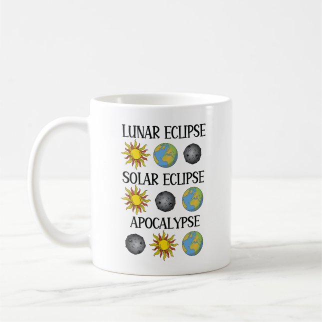 Taza De Café Eclipse lunar Eclipse solar Apocalipsis Espacio di (Izquierda)