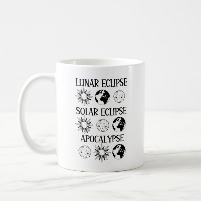 Taza De Café Eclipse lunar Eclipse solar Apocalipsis Espacio di (Izquierda)