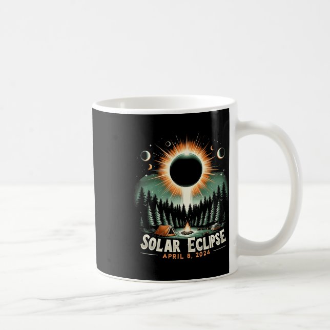 Taza De Café Eclipse solar 04.08.2024 Eclipse solar estadounide (Derecha)