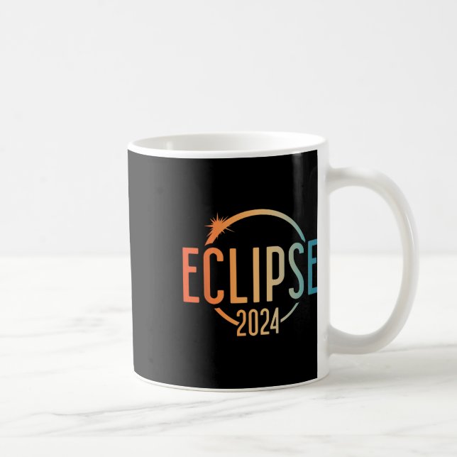 Taza De Café Eclipse solar 2024 Eclipse solar total 4.08. (Derecha)