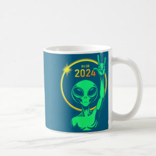 Taza De Café Eclipse Solar 2024 Roca Alien Abril Eclipse Total 